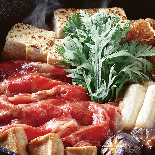 国産黒毛和牛 すき焼き用（肩ロース） 100g ¥500